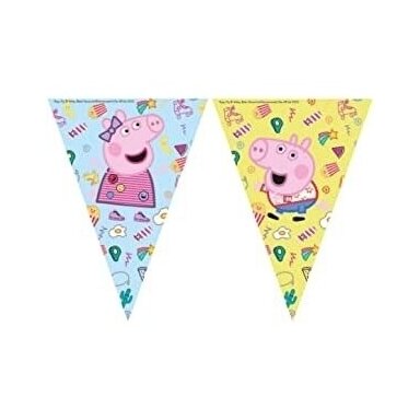 "Peppa Pig" šventinė vėliavėlių juosta, 4,3 m