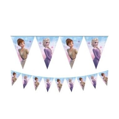 "Frozen" šventinė vėliavėlių juosta, 4,3 m