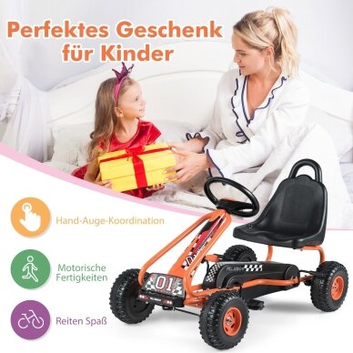 Pedalais minamas kartingas su reguliuojama sėdyne, iki 30 kg 6 Pedalais minamas kartingas su reguliuojama sėdyne, iki 30 kg 6