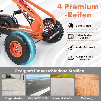 Pedalais minamas kartingas su reguliuojama sėdyne, iki 30 kg 5 Pedalais minamas kartingas su reguliuojama sėdyne, iki 30 kg 5