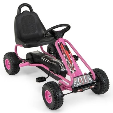 Pedalais minamas kartingas su reguliuojama sėdyne, iki 30 kg Pedalais minamas kartingas su reguliuojama sėdyne, iki 30 kg
