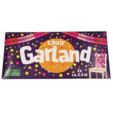 Popierinė girlianda, 2,5 m, 2 vnt