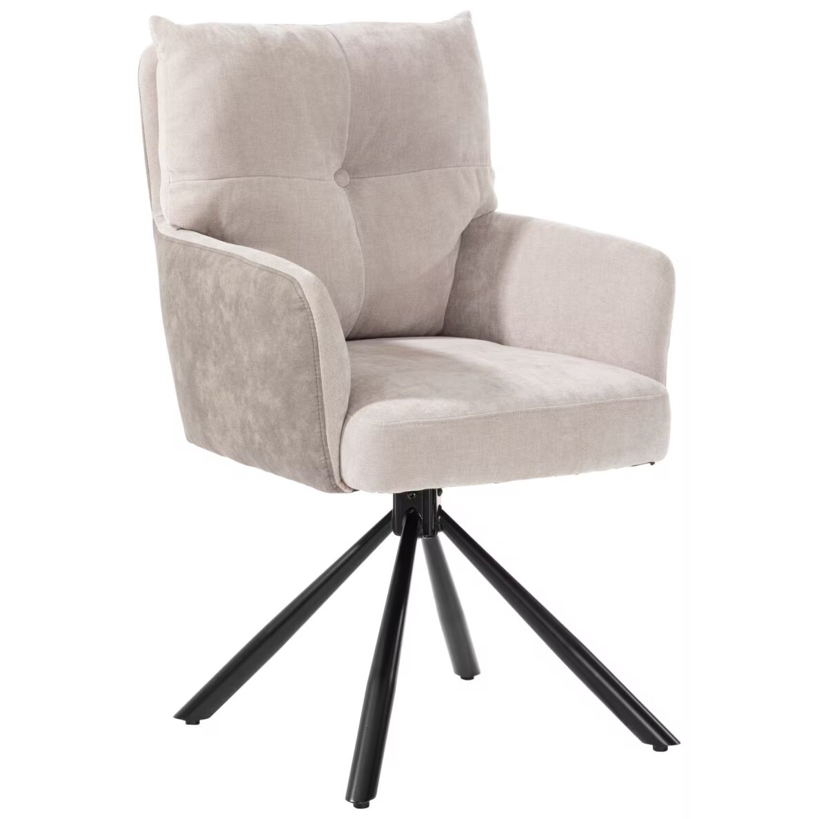 PREMIUM LIVING tekstilinė valgomojo kėdė, besisukanti 180°