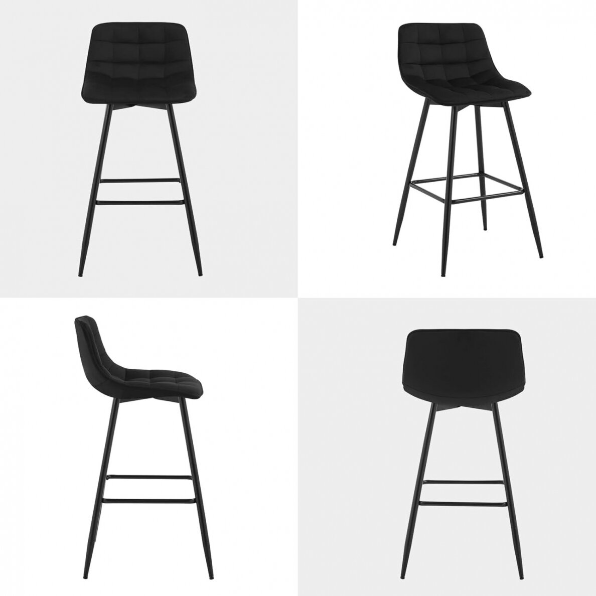 Aksominės baro kėdės, 2 vnt 6 Aksominės baro kėdės, 2 vnt 6