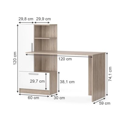 Rašomasis stalas su spintele TOMY 6