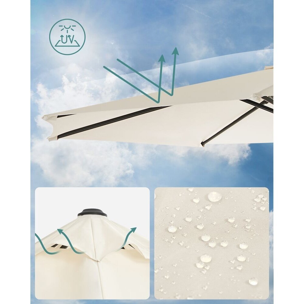 Reguliuojamas lauko skėtis su stovu, Ø 300 cm (Ekspozicinė prekė) 5