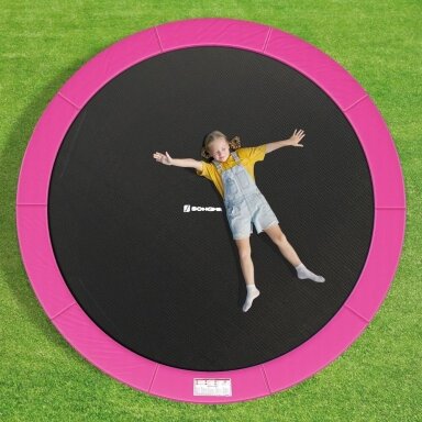 Rožinė batuto spyruoklių apsauga, Ø 366 cm