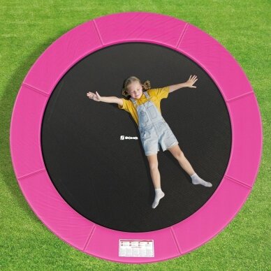 Rožinė batuto spyruoklių apsauga, Ø 244 cm 1 Rožinė batuto spyruoklių apsauga, Ø 244 cm 1