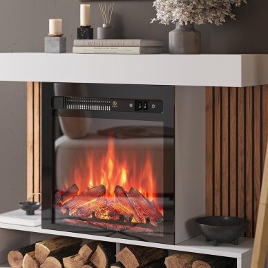 Elektrinis židinys su šildymo funkcija ir apdaila LYNEA, 1800W 2 Elektrinis židinys su šildymo funkcija ir apdaila LYNEA, 1800W 2