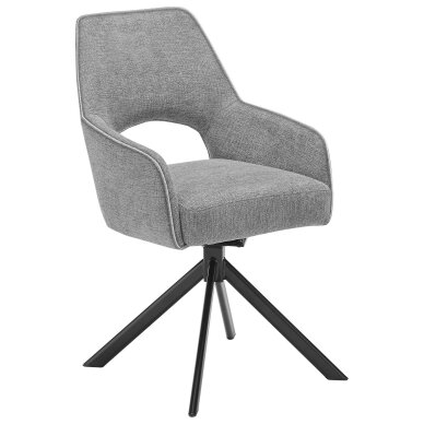 SetOne by Musterring modernios tekstilinės valgomojo kėdės, besisukančios 180°, 2 vnt SetOne by Musterring modernios tekstilinės valgomojo kėdės, besisukančios 180°, 2 vnt