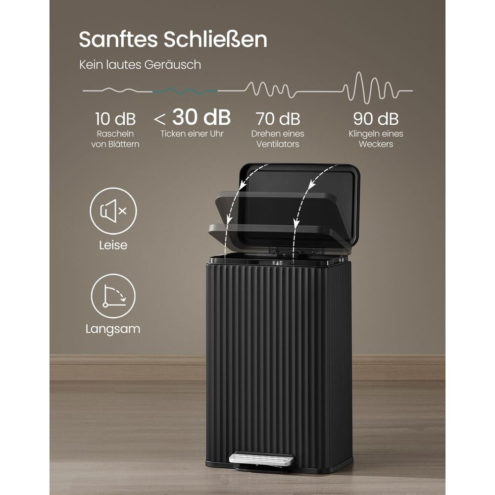 Šiukšliadėžė su švelnaus užsidarymo mechanizmu, 50 l 6