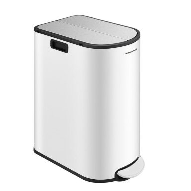 Dviejų skyrių šiukšliadėžė su švelnaus užsidarymo mechanizmu, 50 l