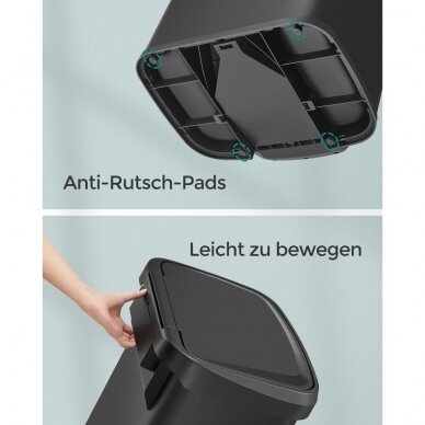 Šiukšliadėžė su švelnaus užsidarymo mechanizmu, 50 l 7 Šiukšliadėžė su švelnaus užsidarymo mechanizmu, 50 l 7