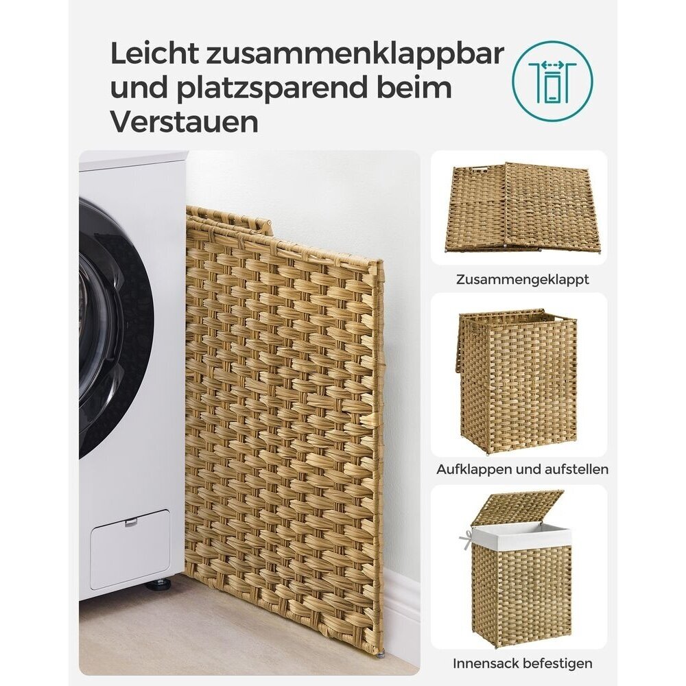 Pintas skalbinių krepšys, 90 l 6 Pintas skalbinių krepšys, 90 l 6