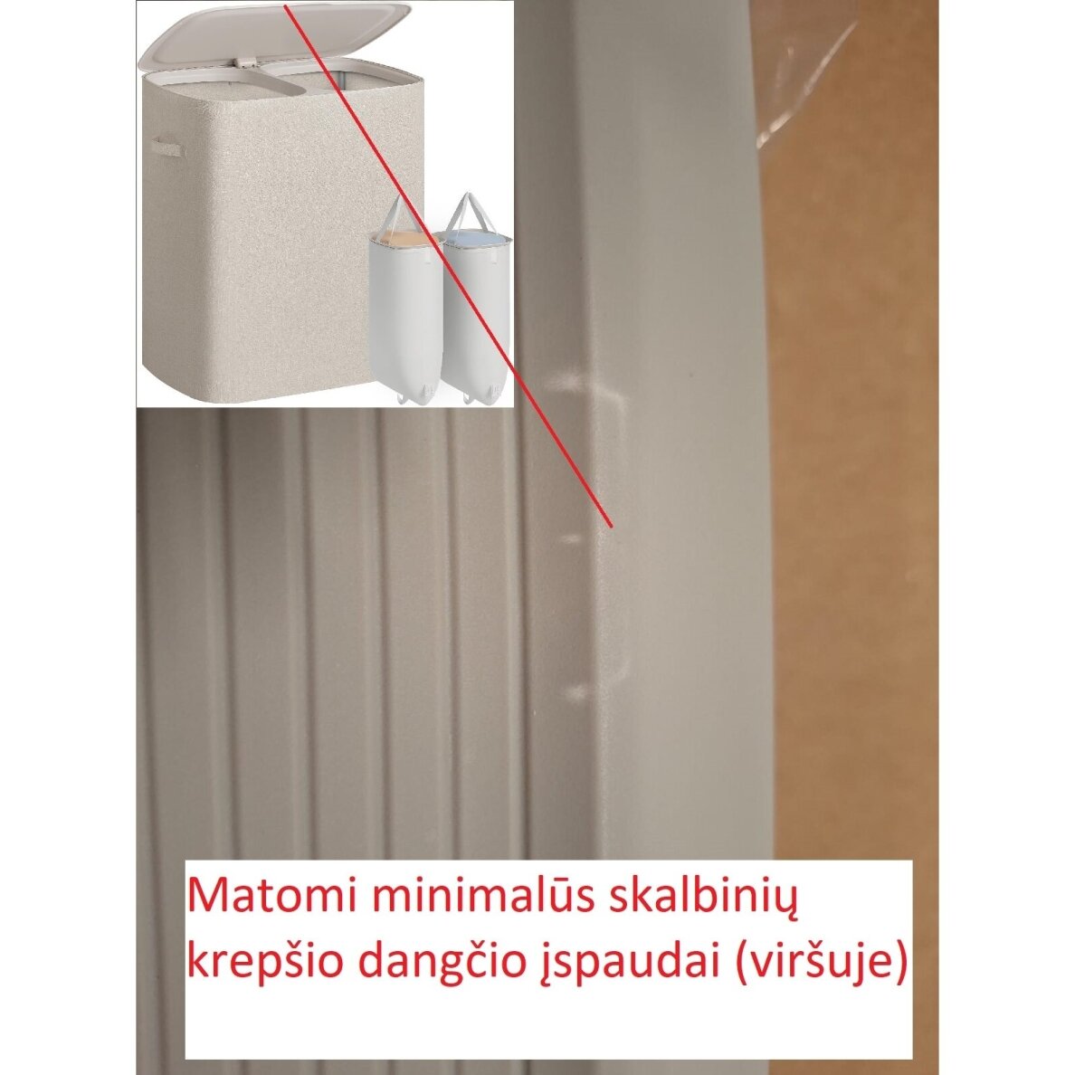 Skalbinių krepšys su dviem išimamais maišais, 160 l (Transportavimo defektas) 6