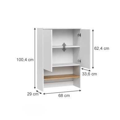 Pastatoma spintelė virš skalbimo mašinos VIKTOR 5