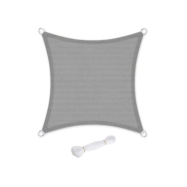 HDPE pilka uždanga nuo saulės, 5 x 5 m