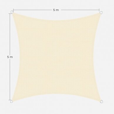Smėlinė uždanga nuo saulės, 5 x 5 m 4