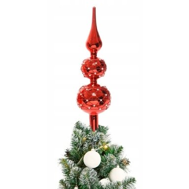 Stiklinė kalėdinės eglutės viršūnė, 27 cm