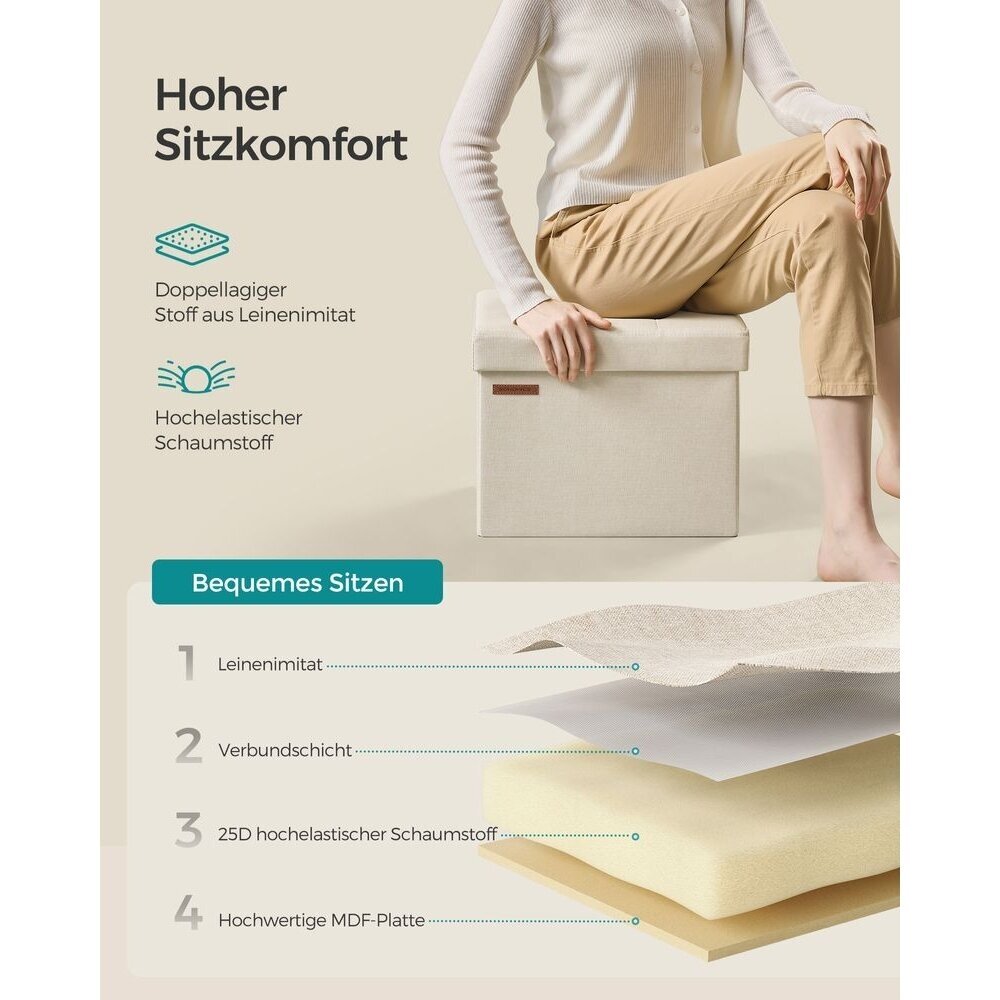 Sulankstomas pufas - daiktadėžė 2 Sulankstomas pufas - daiktadėžė 2