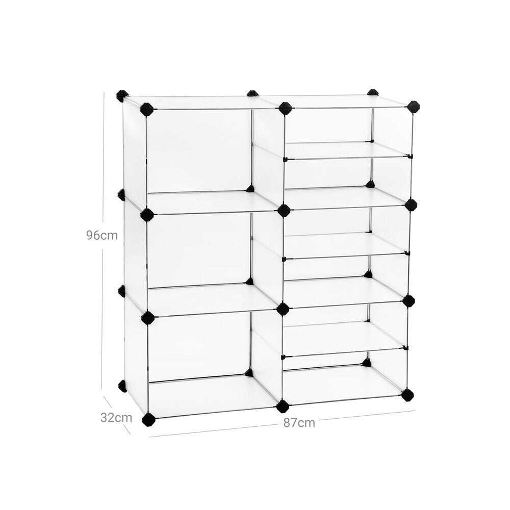Surenkama lentyna su 9 skyriais, 96 x 87 x 32 cm 4 Surenkama lentyna su 9 skyriais, 96 x 87 x 32 cm 4