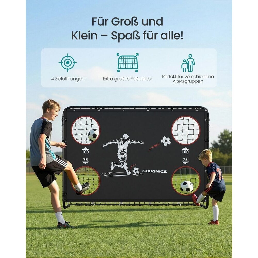 Surenkami metaliniai futbolo vartai, 215 x 150 x 76 cm 3 Surenkami metaliniai futbolo vartai, 215 x 150 x 76 cm 3