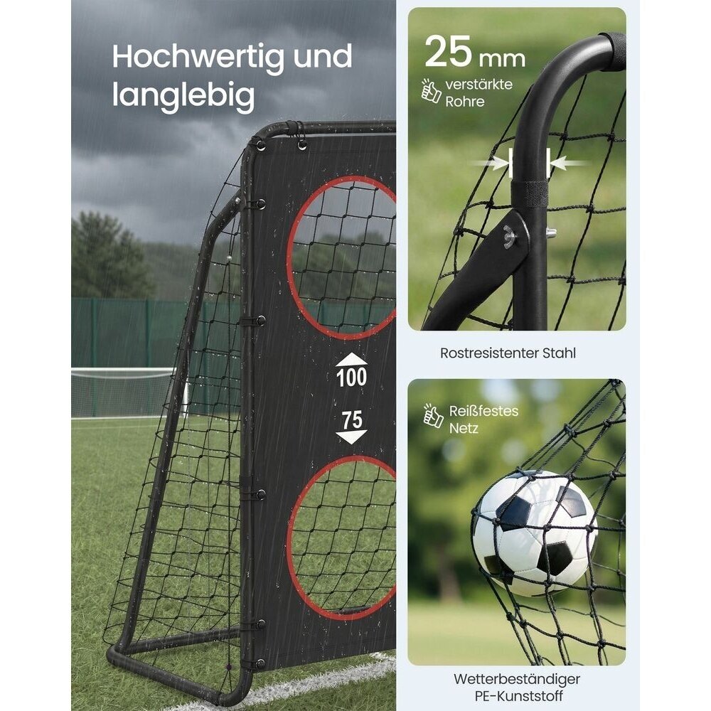 Surenkami metaliniai futbolo vartai, 215 x 150 x 76 cm 5