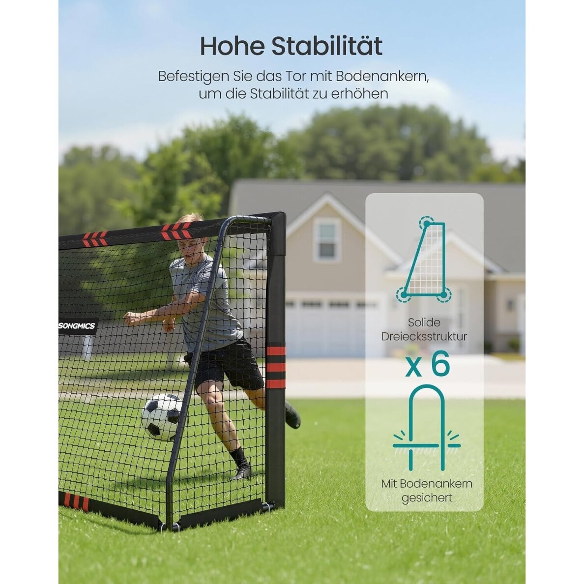 Surenkami metaliniai futbolo vartai, 240 x 160 x 85 cm (Ekspozicinė prekė) 2 Surenkami metaliniai futbolo vartai, 240 x 160 x 85 cm (Ekspozicinė prekė) 2