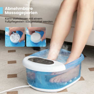 Elektrinė pėdų vonelė su šildymu, burbuliukais ir vibracija, 500W