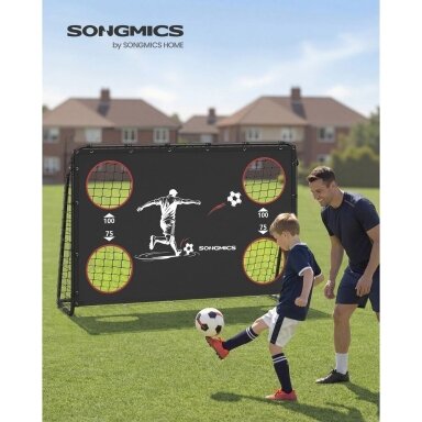 Surenkami metaliniai futbolo vartai, 215 x 150 x 76 cm