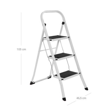 Sulankstomos 3 pakopų kopėčios, iki 150 kg 5 Sulankstomos 3 pakopų kopėčios, iki 150 kg 5