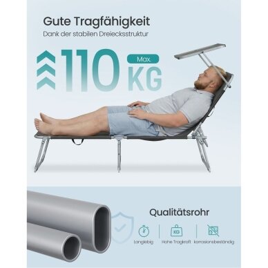 Sulankstomas poilsio gultas su stogeliu 5