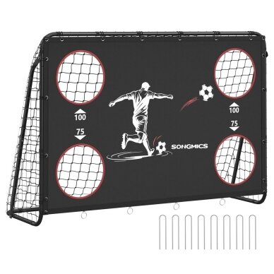 Surenkami metaliniai futbolo vartai, 215 x 150 x 76 cm Surenkami metaliniai futbolo vartai, 215 x 150 x 76 cm