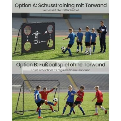 Surenkami metaliniai futbolo vartai, 215 x 150 x 76 cm 2 Surenkami metaliniai futbolo vartai, 215 x 150 x 76 cm 2