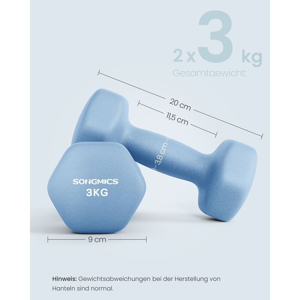 Svarmenų rinkinys, 2 x 3 kg 6 Svarmenų rinkinys, 2 x 3 kg 6
