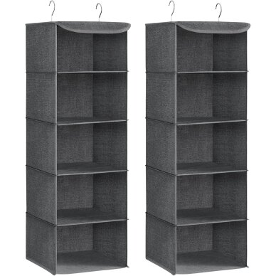 Pakabinamas 5 skyrių spintos organizatorius, 2 vnt