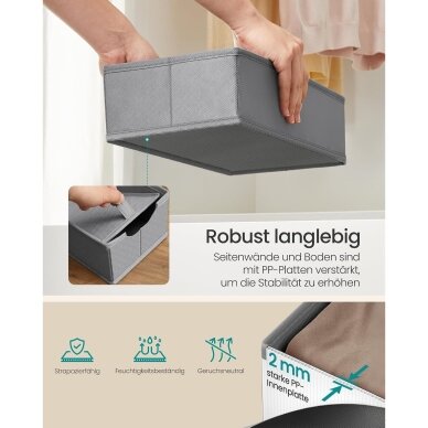Tekstilinės daiktadėžės - spintos organizatoriai, 4 vnt 4 Tekstilinės daiktadėžės - spintos organizatoriai, 4 vnt 4