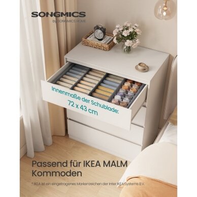 Tekstilinės daiktadėžės - spintos organizatoriai, 4 vnt 1