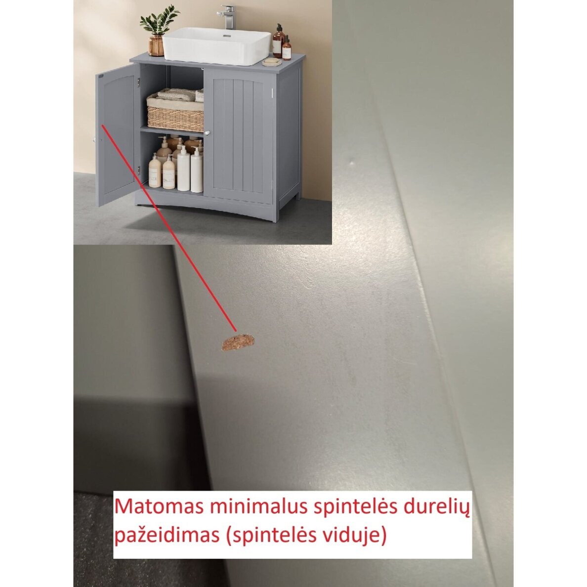 Tradicinio stiliaus pastatoma praustuvo spintelė (Transportavimo defektas) 8