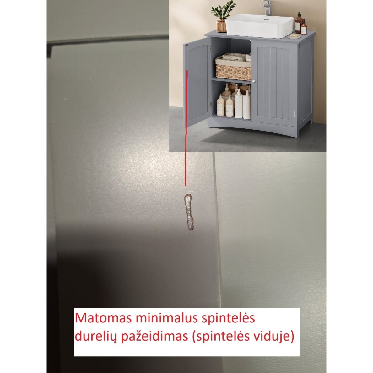 Tradicinio stiliaus pastatoma praustuvo spintelė (Transportavimo defektas) 7