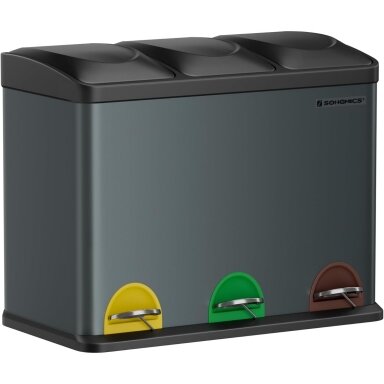 Trijų skyrių šiukšliadėžė, 45 l