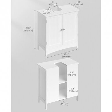 Tradicinio stiliaus pastatoma praustuvo spintelė (Ekspozicinė prekė) 5