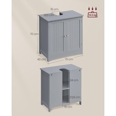 Tradicinio stiliaus pastatoma praustuvo spintelė (Transportavimo defektas) 6