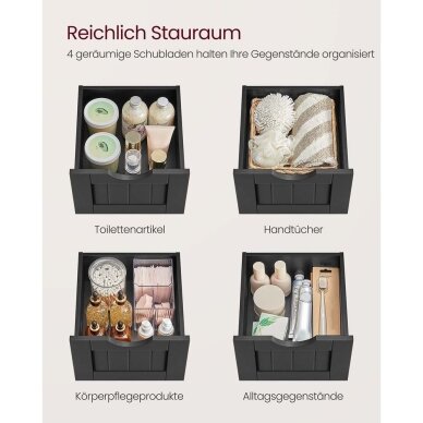 Tradicinio stiliaus pastatoma spintelė su keturiais stalčiais 2 Tradicinio stiliaus pastatoma spintelė su keturiais stalčiais 2