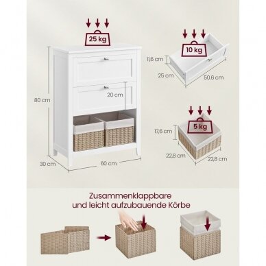 Tradicinio stiliaus pastatoma spintelė su stalčiais 6 Tradicinio stiliaus pastatoma spintelė su stalčiais 6