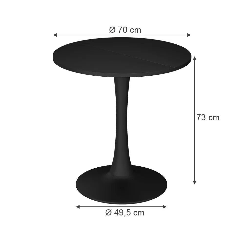 Valgomojo stalas CARL, 73 x Ø 70 cm 5