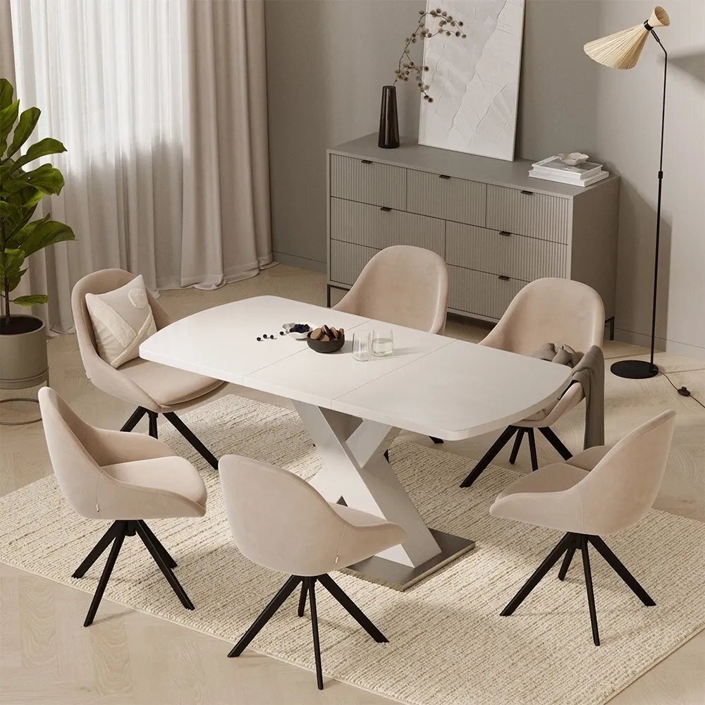 Valgomojo stalas CHINTO, 76 x 120/160 x 80 cm 2