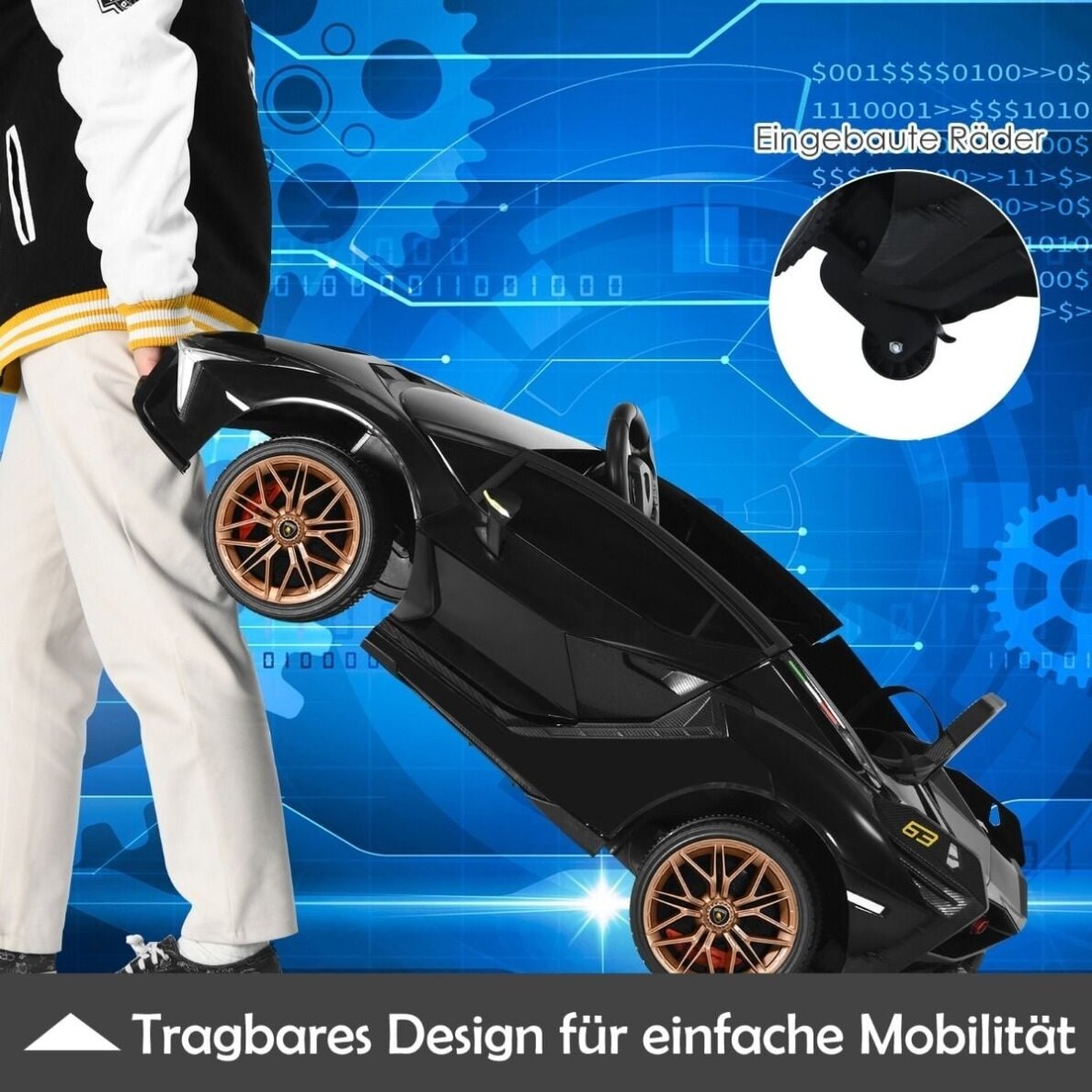 Vaikiškas elektrinis automobilis Lamborghini, 12V, 3–5 km/h 4