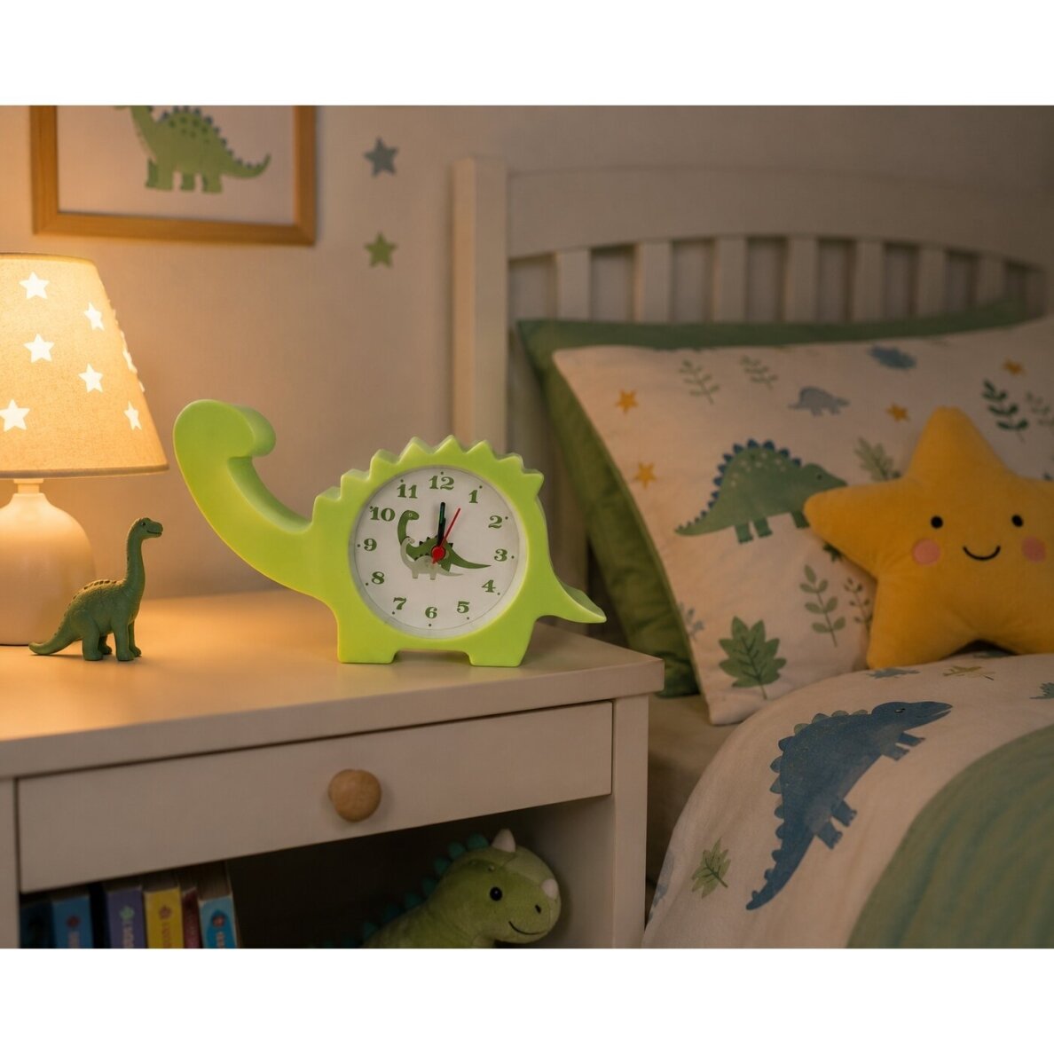 Vaikiškas pastatomas laikrodis ''Dinozauras'' 1