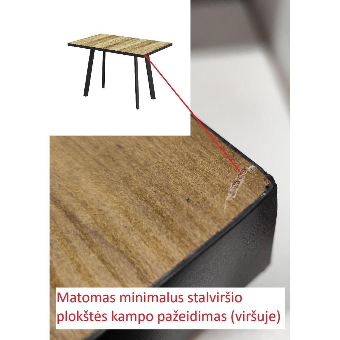 Valgomojo stalas TISKO, 76 x 120/160 x 80 cm (Transportavimo defektas) 6 Valgomojo stalas TISKO, 76 x 120/160 x 80 cm (Transportavimo defektas) 6
